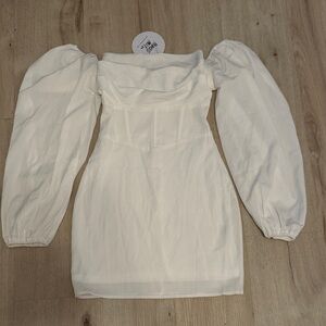 Corset White Long Sleeve Princess Polly Dress